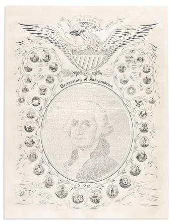 (DECLARATION OF INDEPENDENCE.) William H. Pratt, artist. Declaration of Independence.                                                            